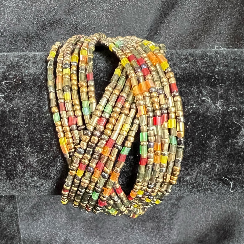 Vintage Beaded Cuff Bracelet